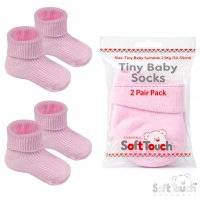 PRS05-P: Pink 2 Pack Premature Turnover Socks
